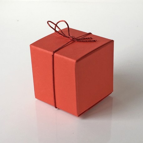 Geschenkschachtel Würfel 35 x 35 mm, 100 Stück, rot