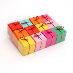 Geschenkschachteln-12 Stück-Würfel 4x4cm, 8 Farben