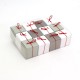 Geschenkschachteln-12 Stück-Würfel 4x4cm, weiß, grau