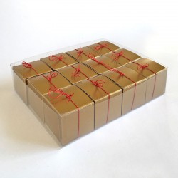 Geschenkschachteln-12 Stück-Würfel 4x4cm, gold